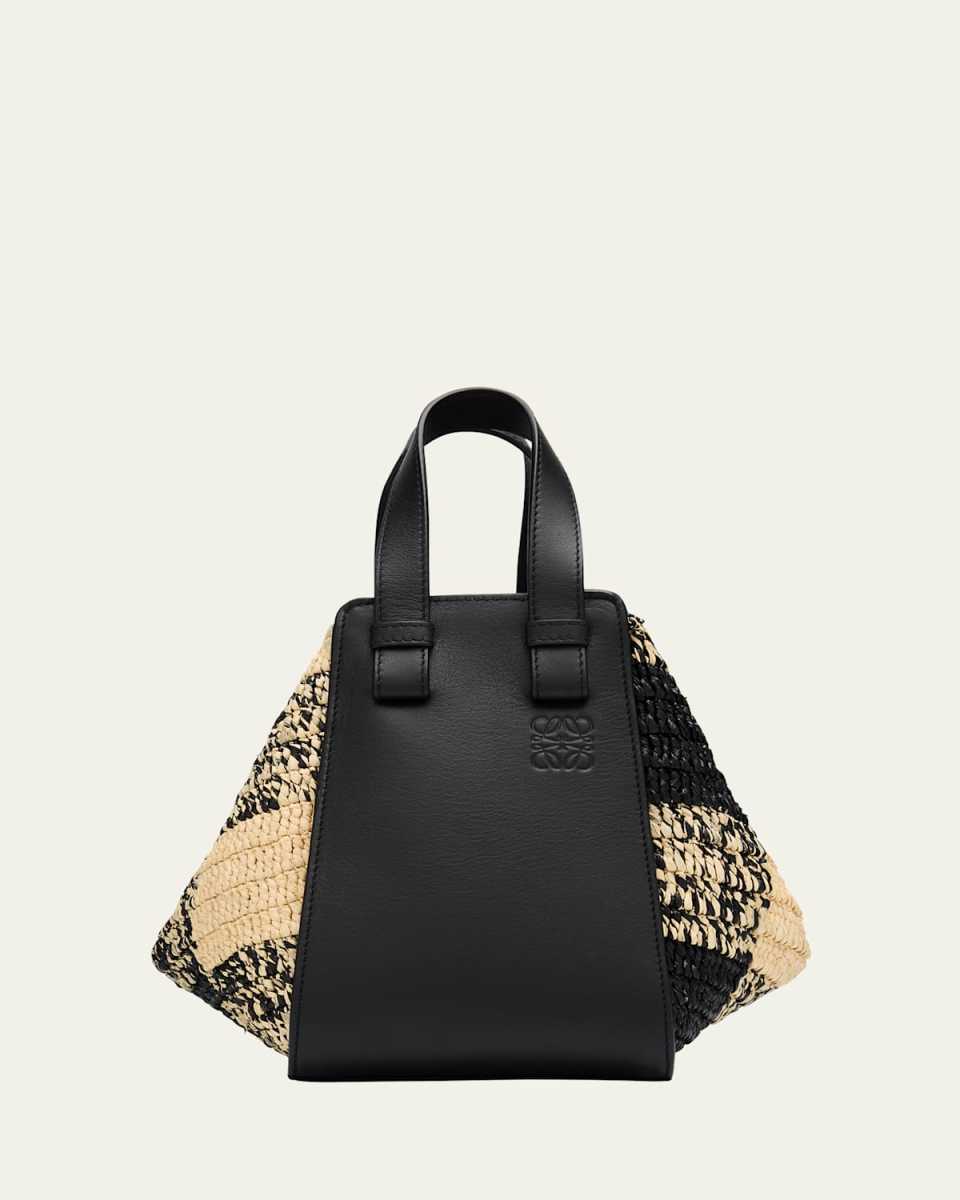 x Paula's Ibiza Hammock Top-Handle Bag in Gingham Raffia